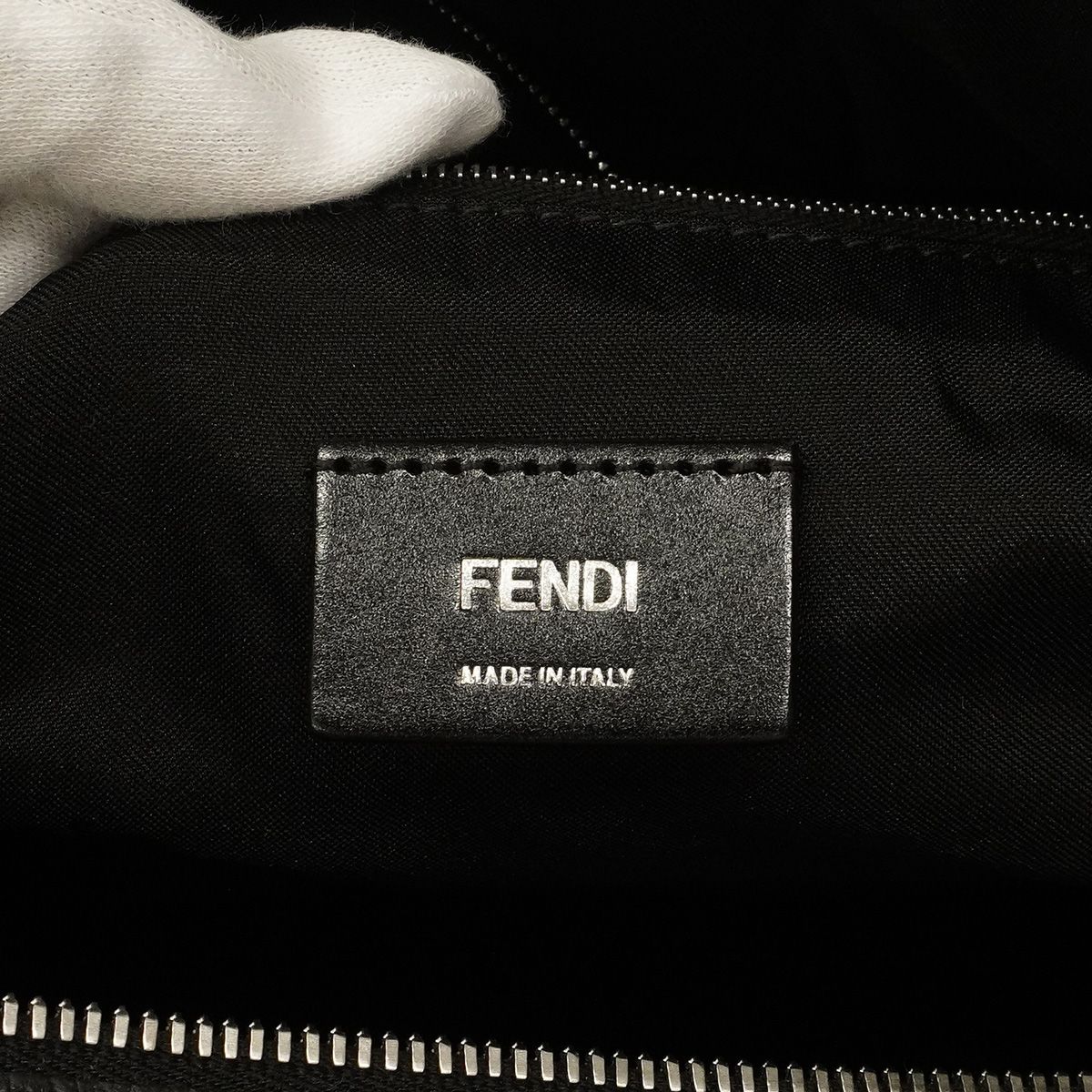 Fendi Boston Bag Louis 45 Duffle Leather Black Silver — view 5