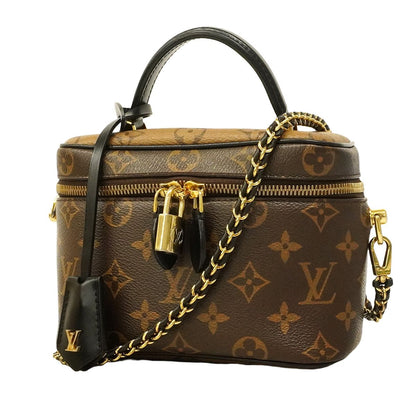Louis Vuitton Handbag Monogram Reverse Vanity Chain Pouch Brown 2-Way
