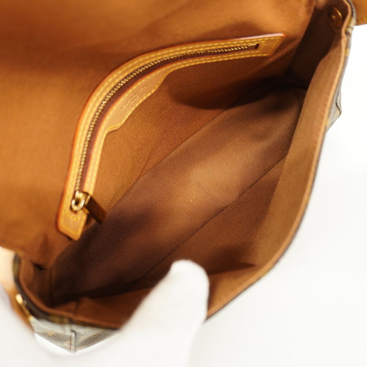 Louis Vuitton Shoulder Bag Monogram Mini Looping Brown — view 4