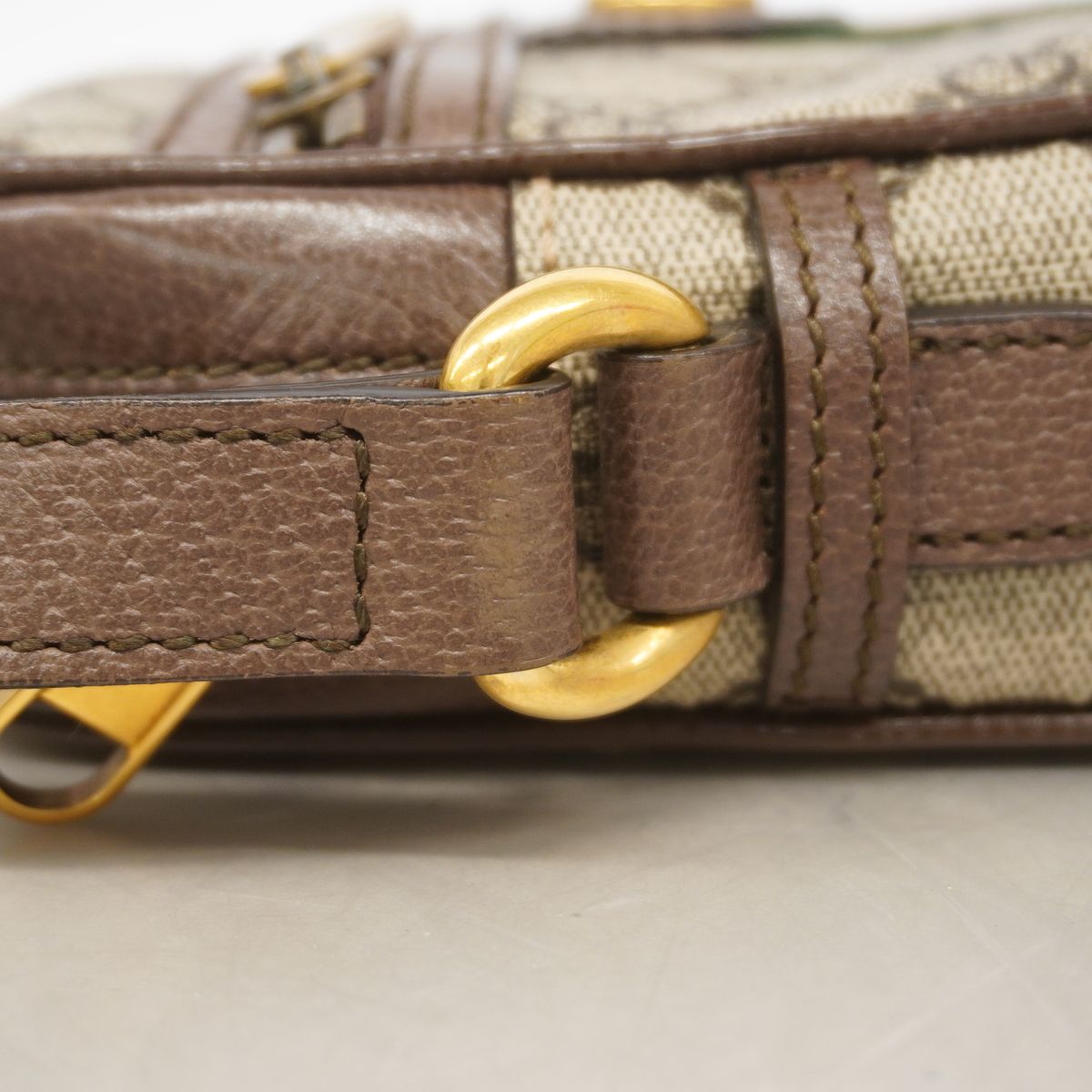 Gucci Shoulder Bag Ophidia Brown Gold — view 8