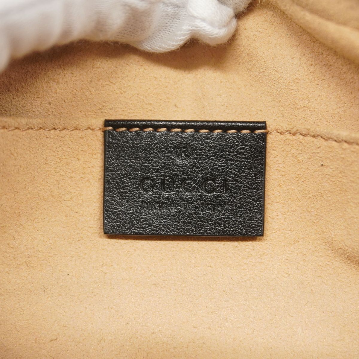 Gucci Shoulder Bag GG Marmont Leather Black Gold — view 5