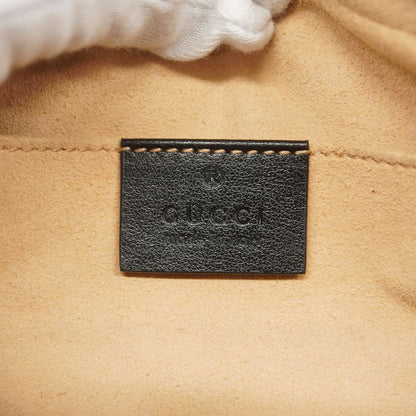 Gucci Shoulder Bag GG Marmont Leather Black Gold — view 5
