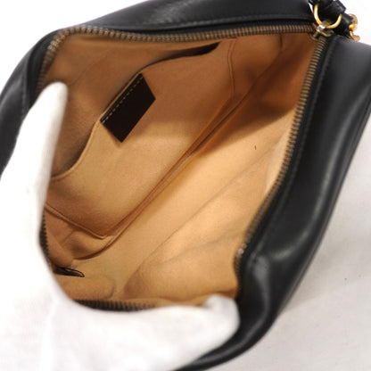 Gucci Shoulder Bag GG Marmont Leather Black Gold — view 4