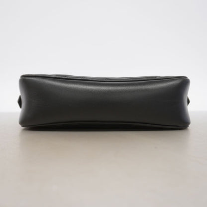 Gucci Shoulder Bag GG Marmont Leather Black Gold — view 3