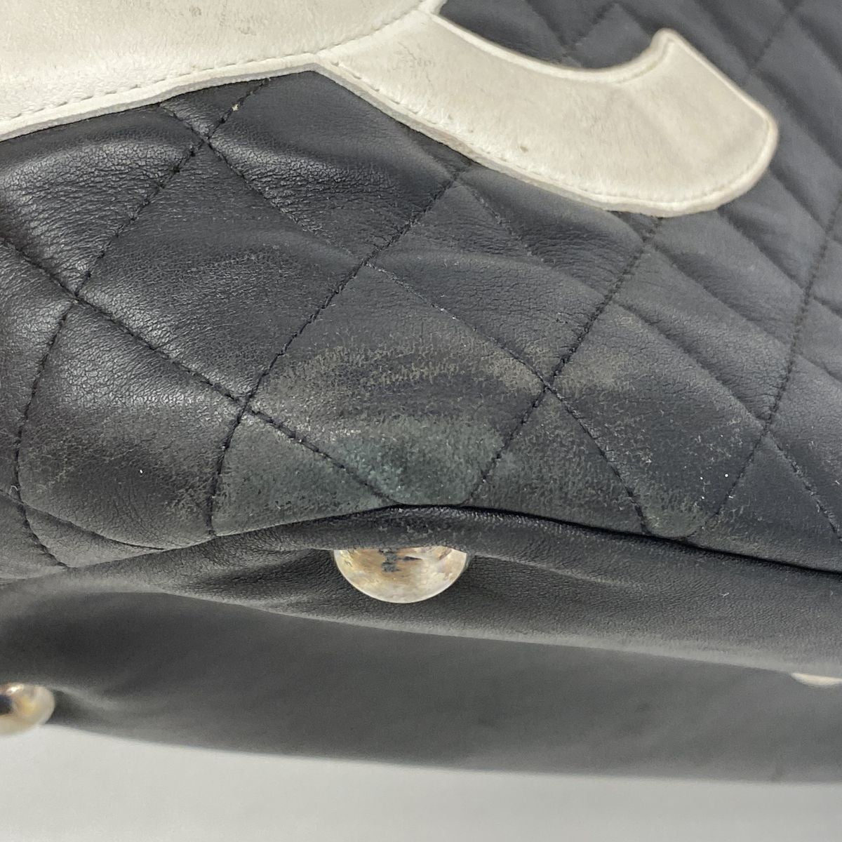 Chanel Tote Bag Cambon Lambskin Black Silver — view 7