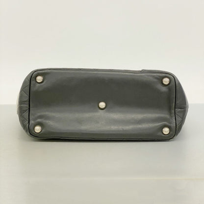 Chanel Tote Bag Cambon Lambskin Black Silver — view 3