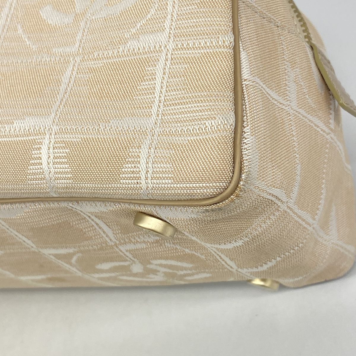 Chanel Handbag New Travel Nylon Beige Champagne Gold — view 7