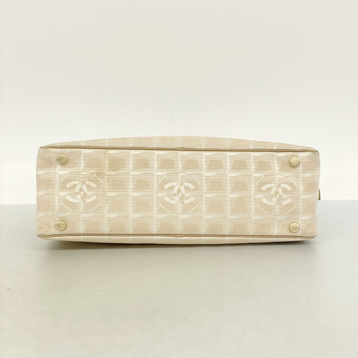 Chanel Handbag New Travel Nylon Beige Champagne Gold — view 3