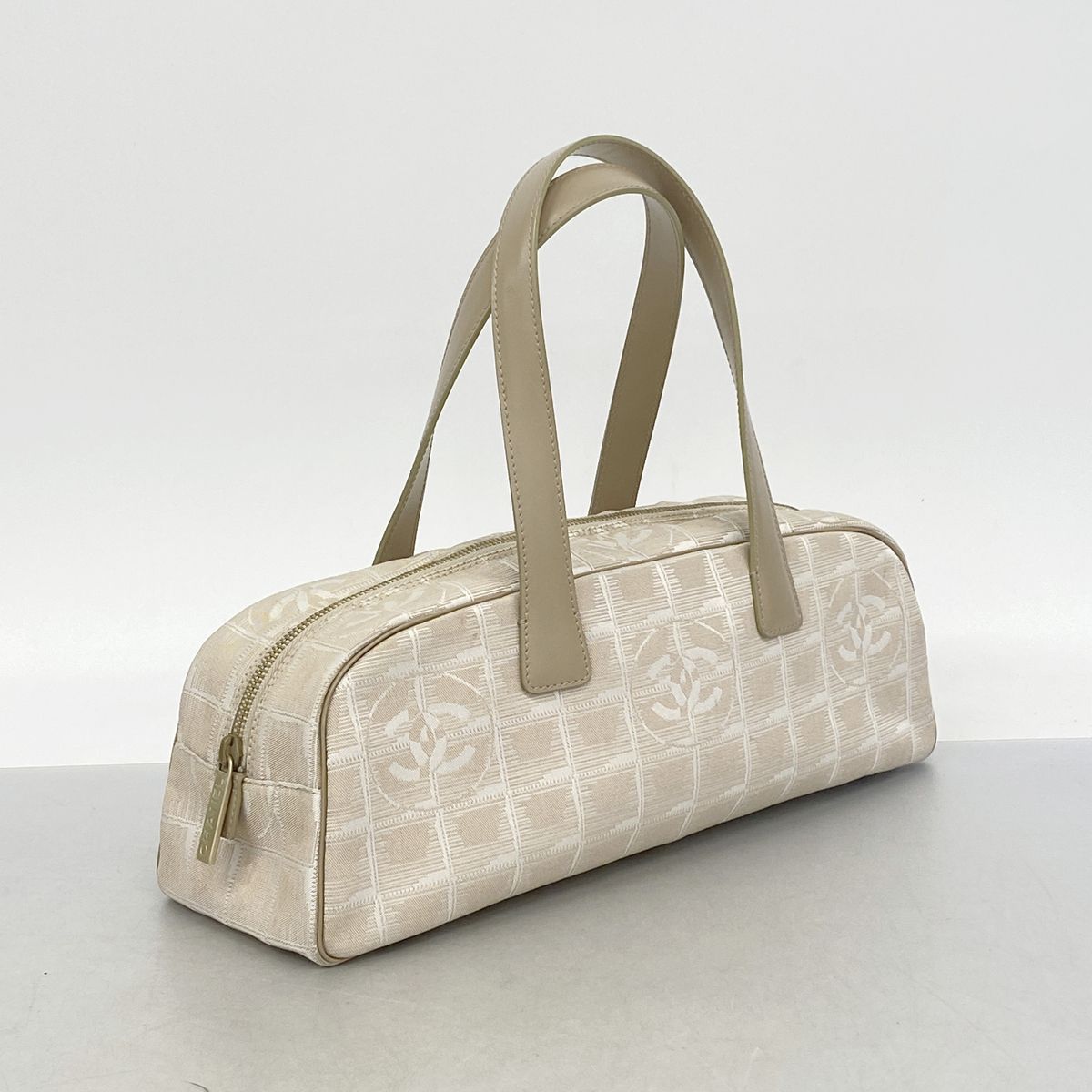 Chanel Handbag New Travel Nylon Beige Champagne Gold — view 2