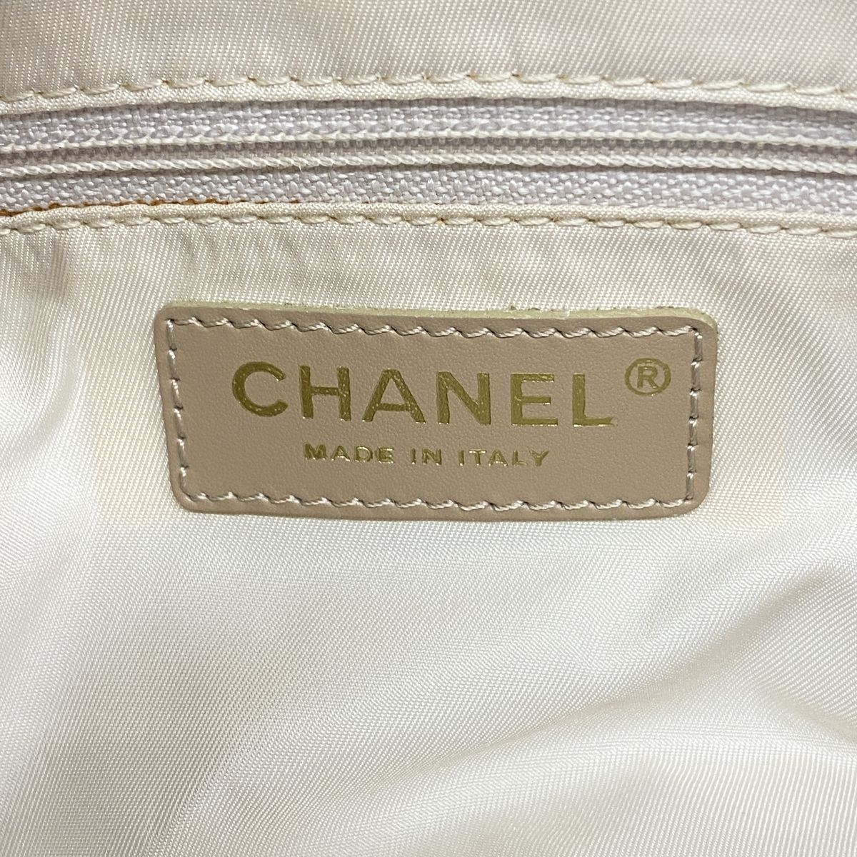 Chanel Handbag New Travel Nylon Beige Champagne Gold — view 5