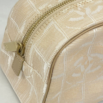 Chanel Handbag New Travel Nylon Beige Champagne Gold — view 8