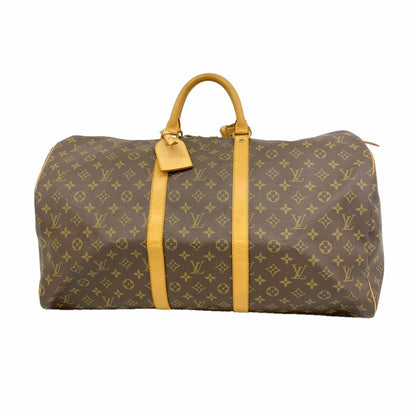 Louis Vuitton Boston Bag Monogram Keepall 55 Brown