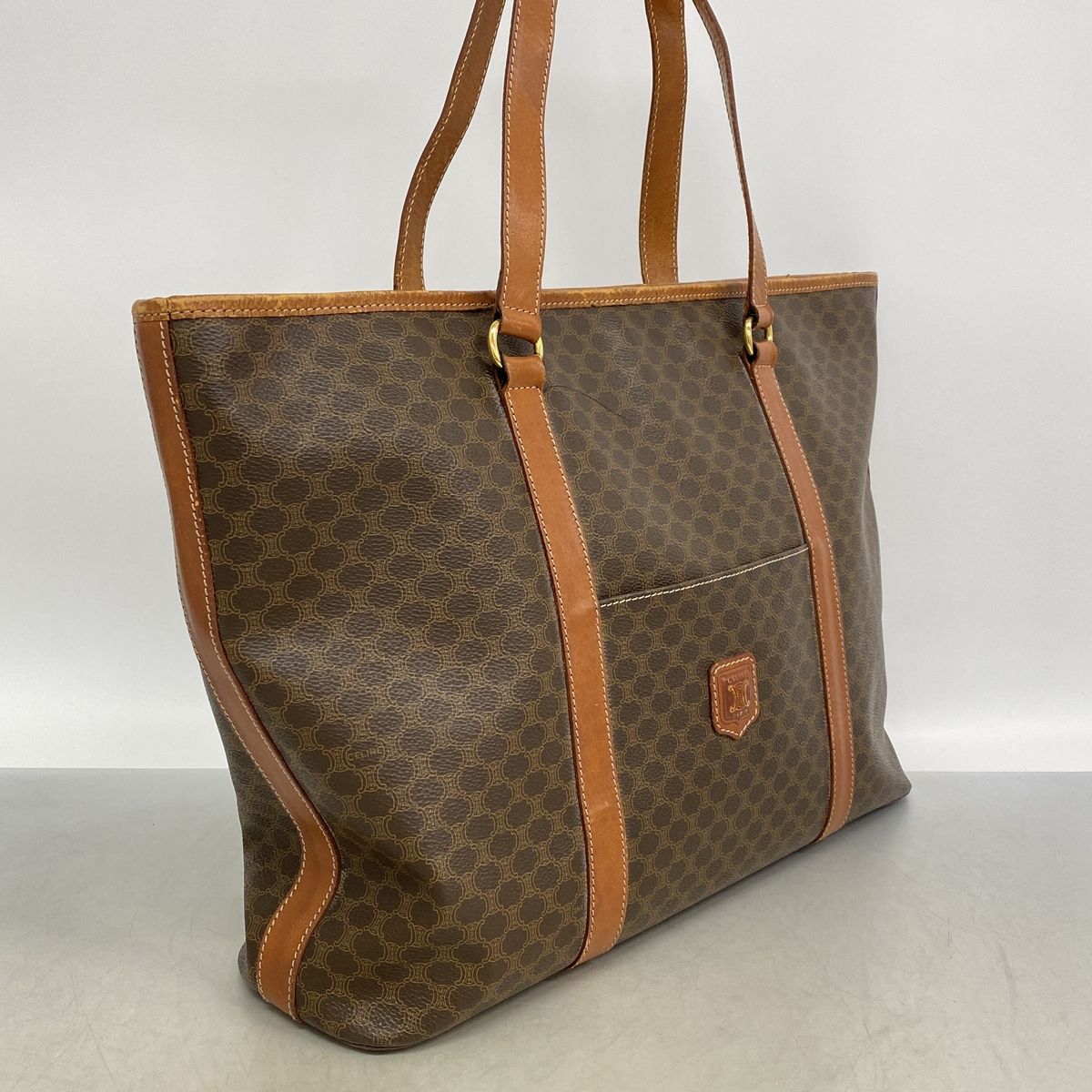 Celine Tote Bag Macadam Brown Gold — view 2