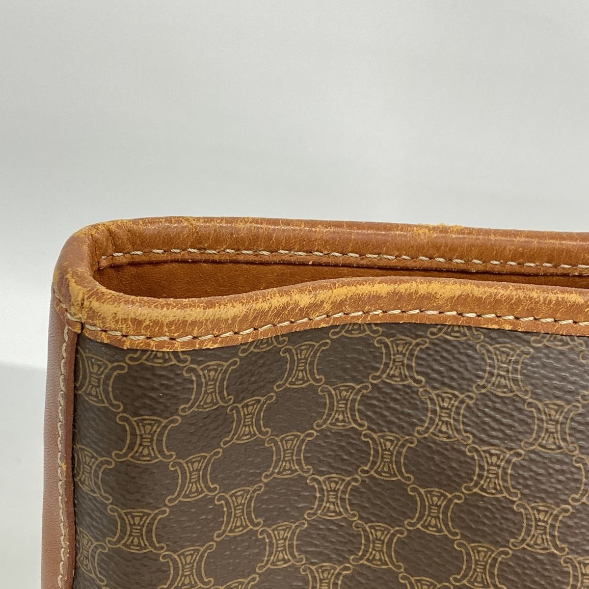 Celine Tote Bag Macadam Brown Gold — view 6
