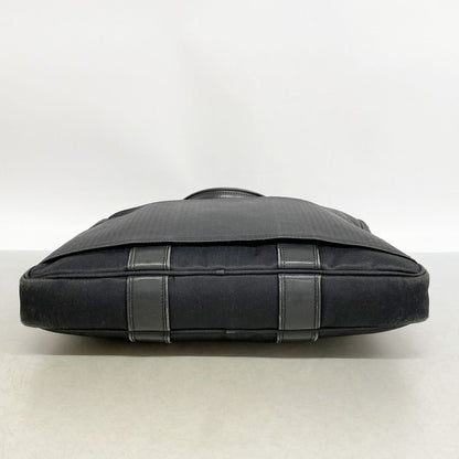 Hermes Business Bag Acapulco Odinatour Toile Chevron Black Silver 2-Way Back — view 3