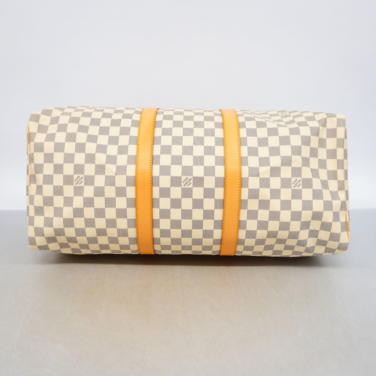 Louis Vuitton Boston Bag Damier Azur Keepall 50 White — view 3