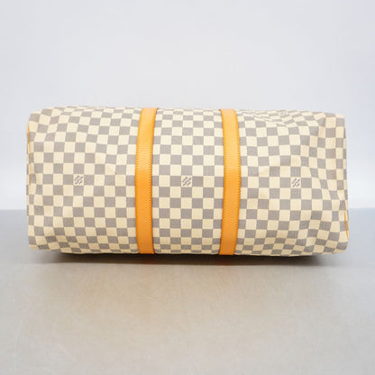 Louis Vuitton Boston Bag Damier Azur Keepall 50 White — view 3