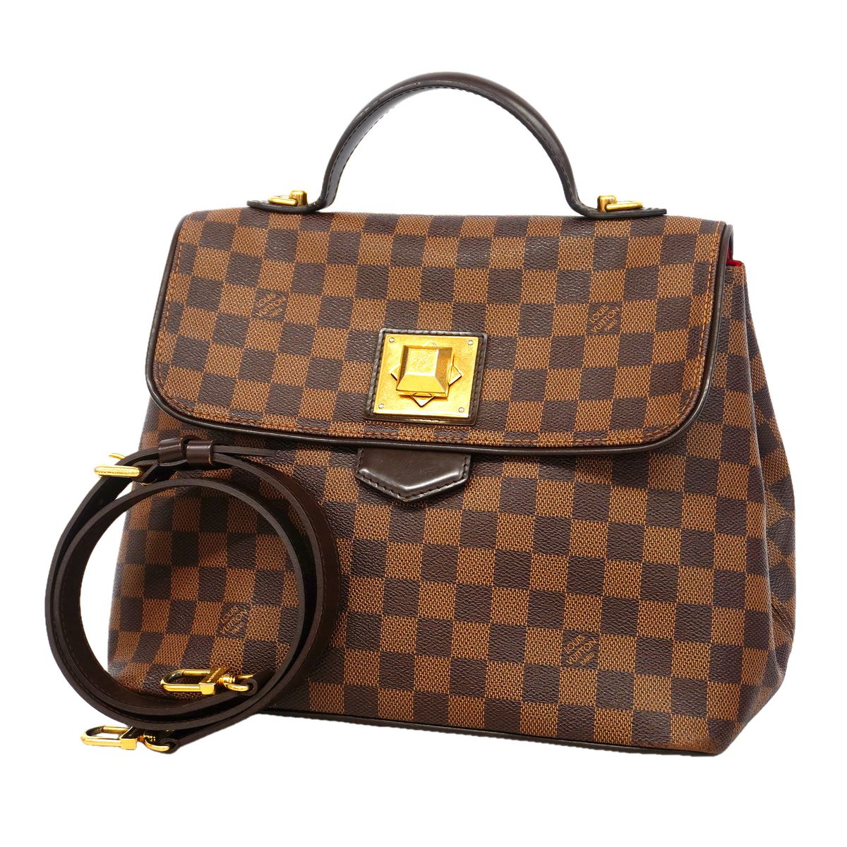 Louis Vuitton Handbag Damier Bergamo MM Ebene 2-Way Bag