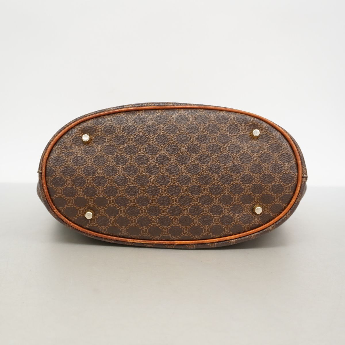 Celine Tote Bag Macadam Brown Gold — view 3
