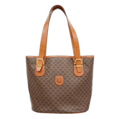 Celine Tote Bag Macadam Brown Gold