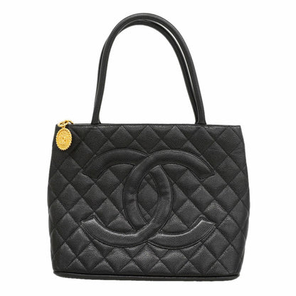 Chanel Tote Bag Reissue Caviar Leather Black Gold