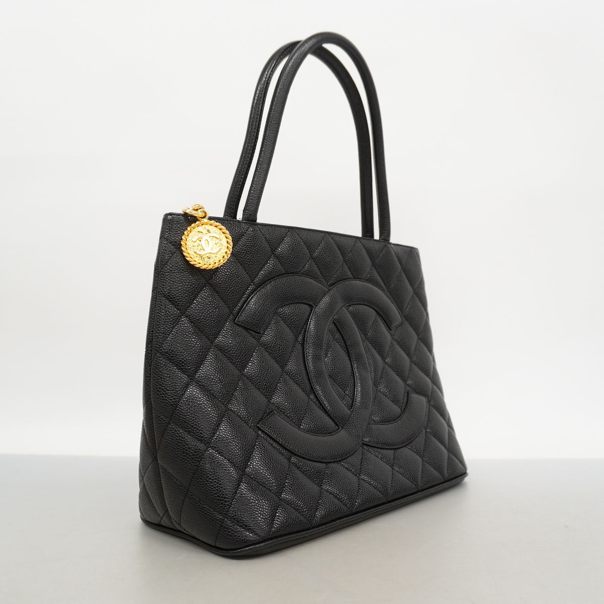 Chanel Tote Bag Reissue Caviar Leather Black Gold — view 2