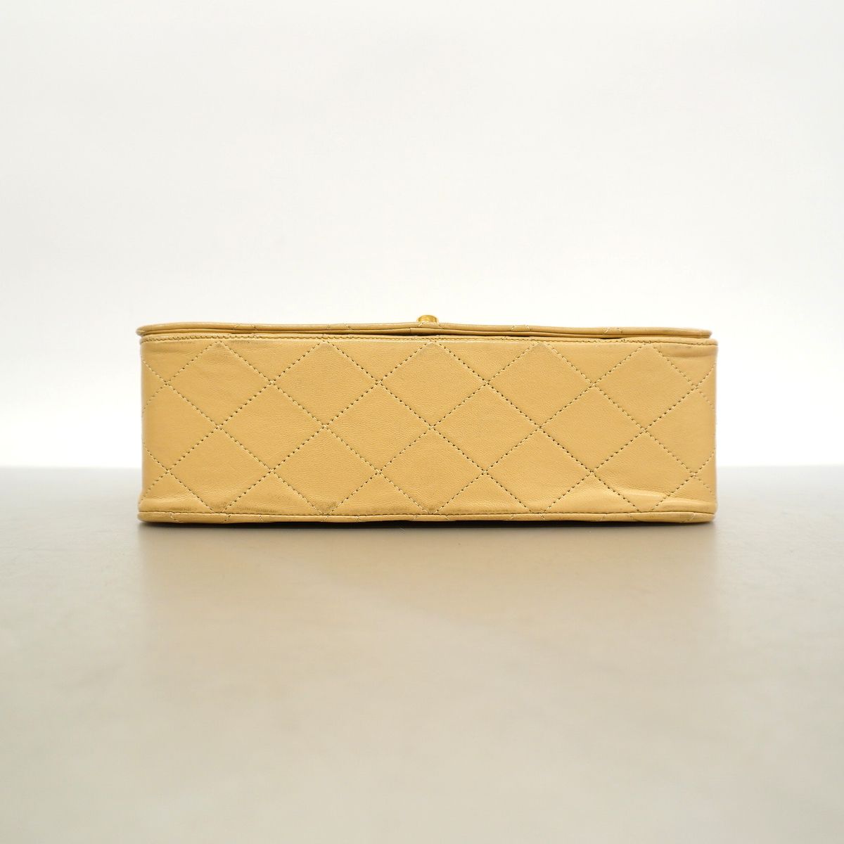 Chanel Shoulder Bag Quilted Lambskin Beige Gold — view 3