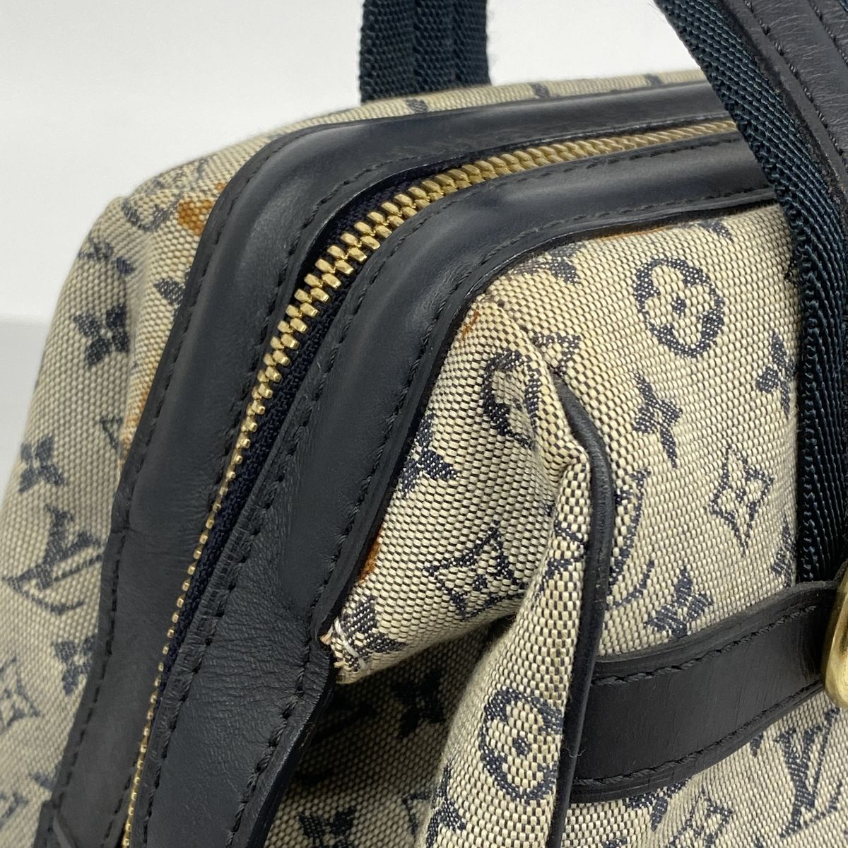 Louis Vuitton Handbag Monogram Mini Josephine PM Blue — view 8