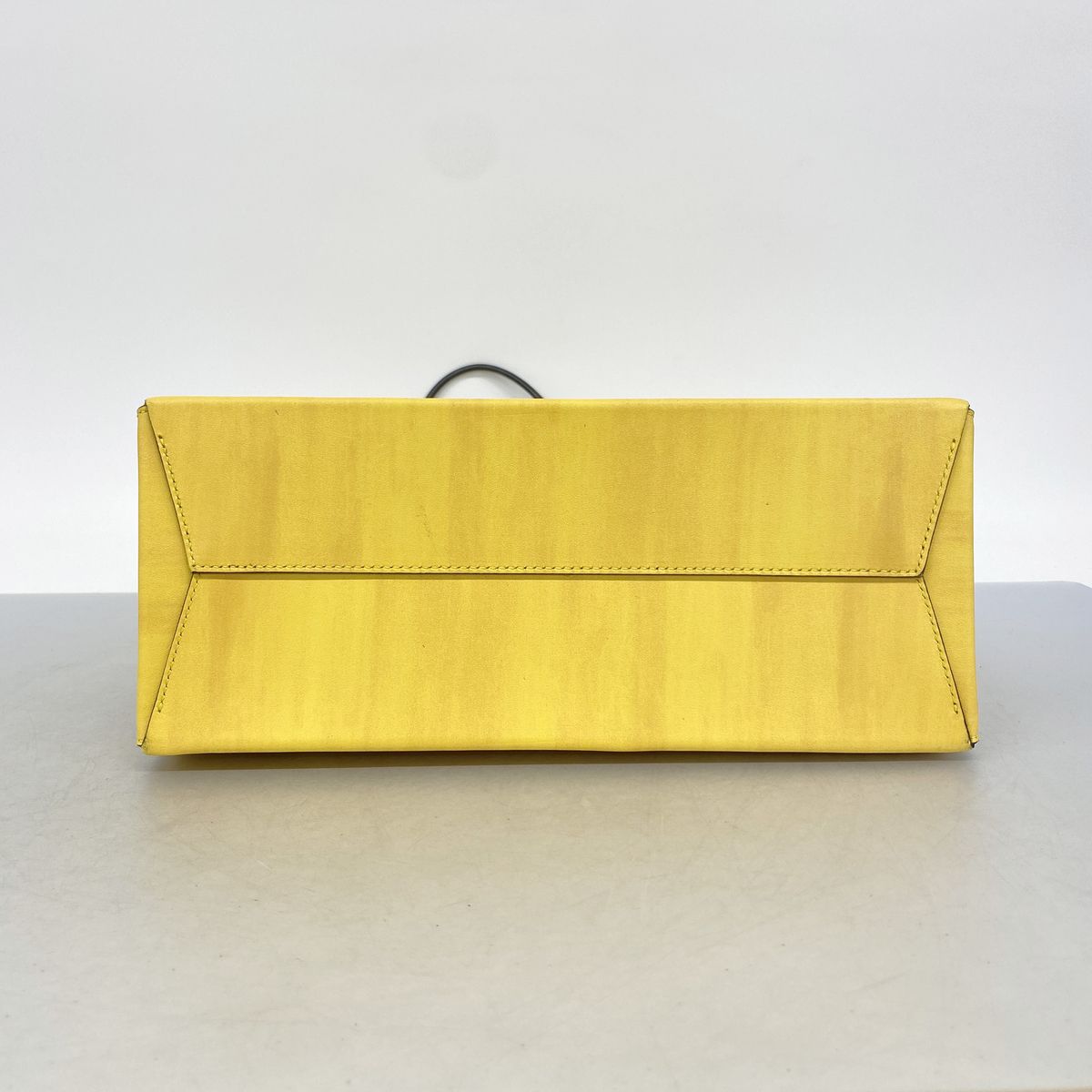 Fendi Tote Bag Shopping Leather Yellow Gold — view 3