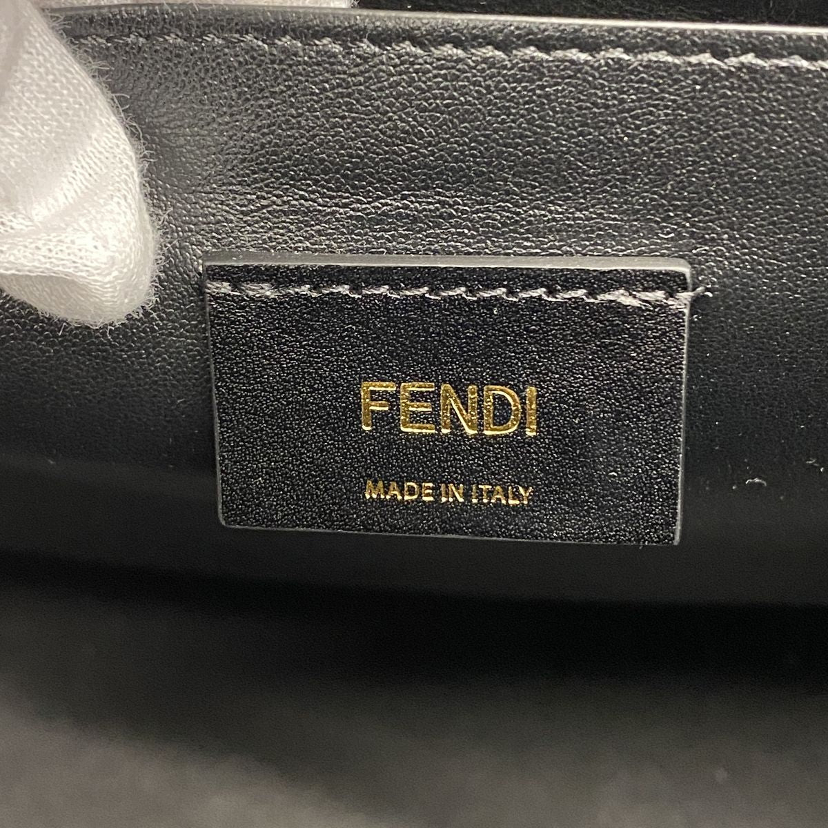 Fendi Tote Bag Shopping Leather Yellow Gold — view 5