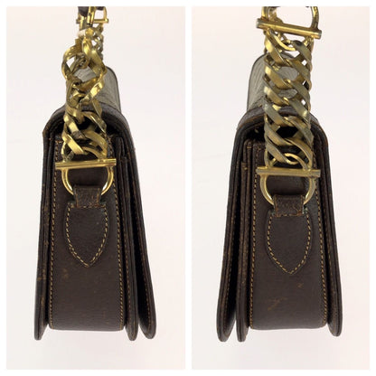Gucci Vintage Horsebit Beige Brown GG Supreme Canvas Shoulder Bag Pochette — view 8