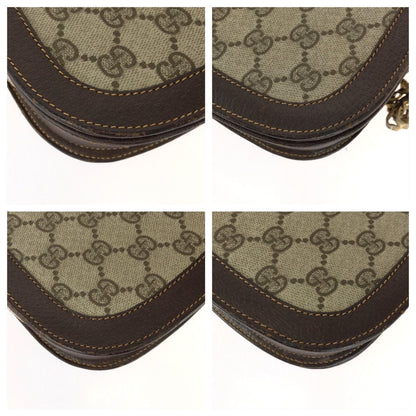 Gucci Vintage Horsebit Beige Brown GG Supreme Canvas Shoulder Bag Pochette — view 3