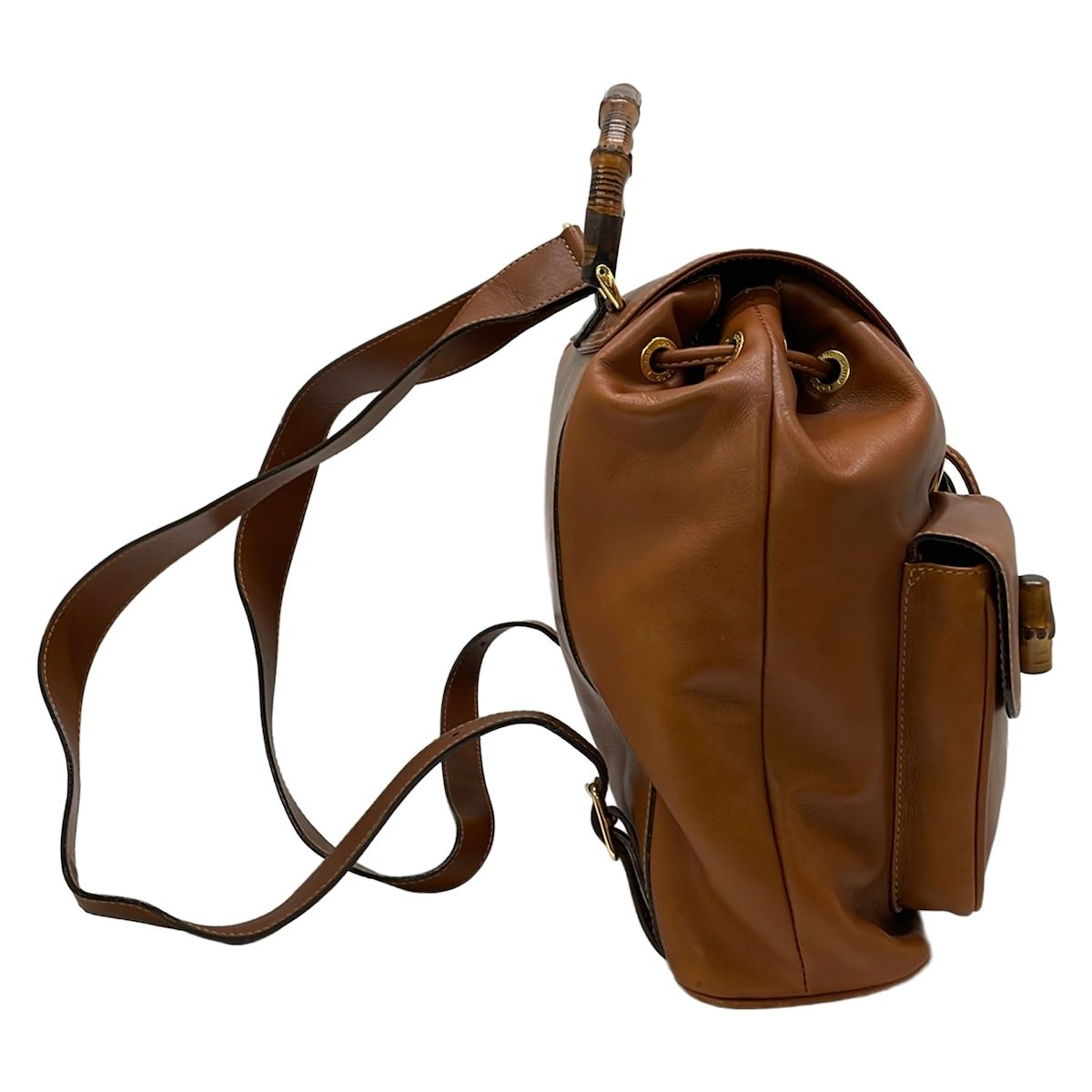 Gucci Backpack Bamboo Brown Leather — view 2