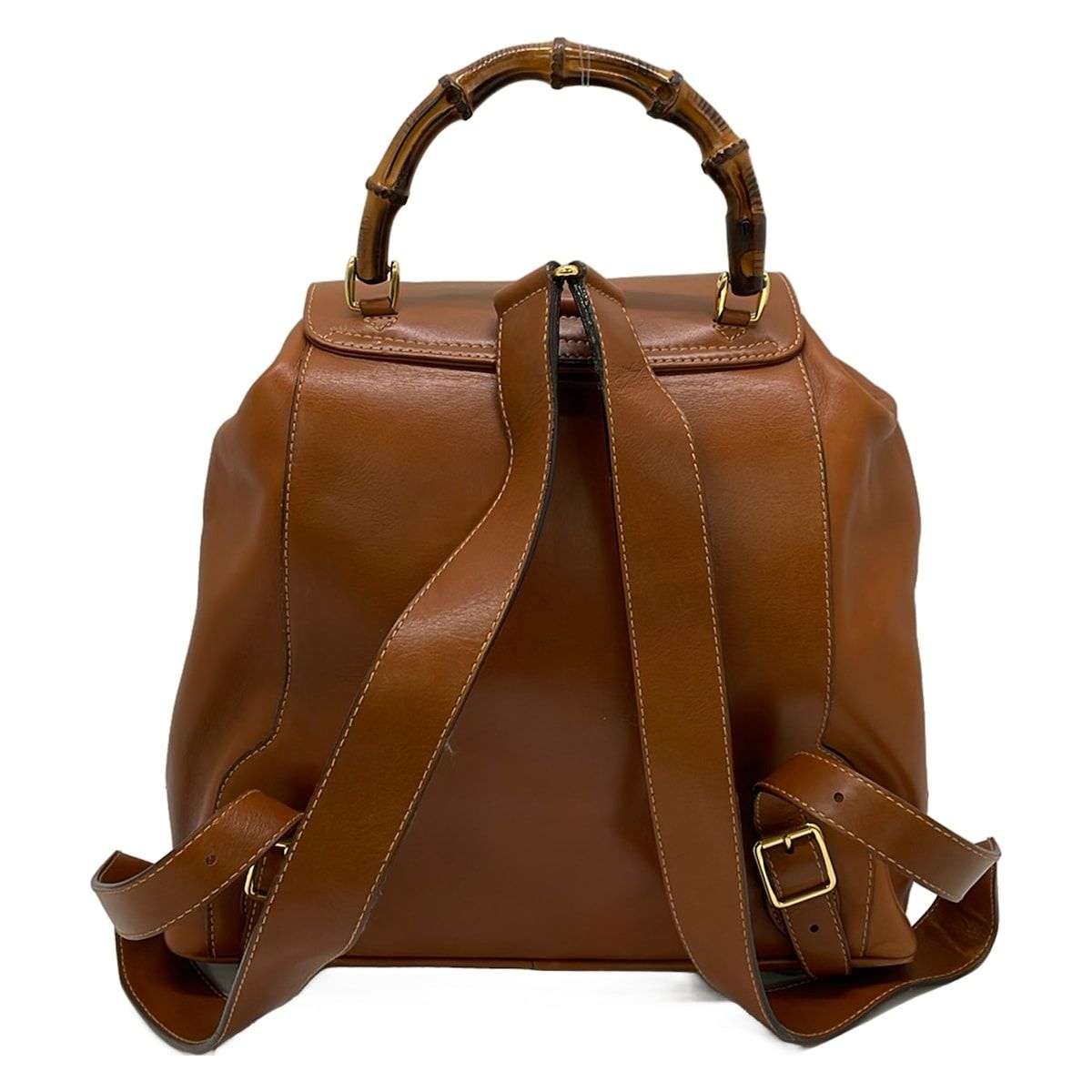 Gucci Backpack Bamboo Brown Leather — view 3