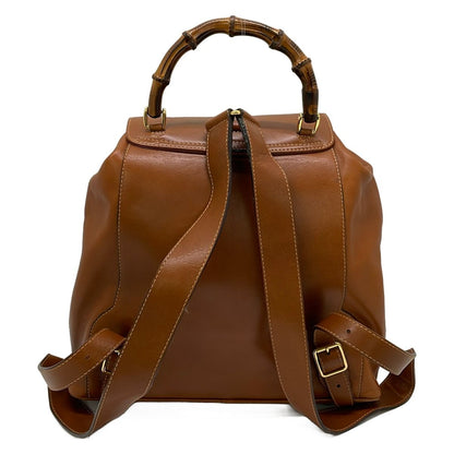 Gucci Backpack Bamboo Brown Leather — view 3