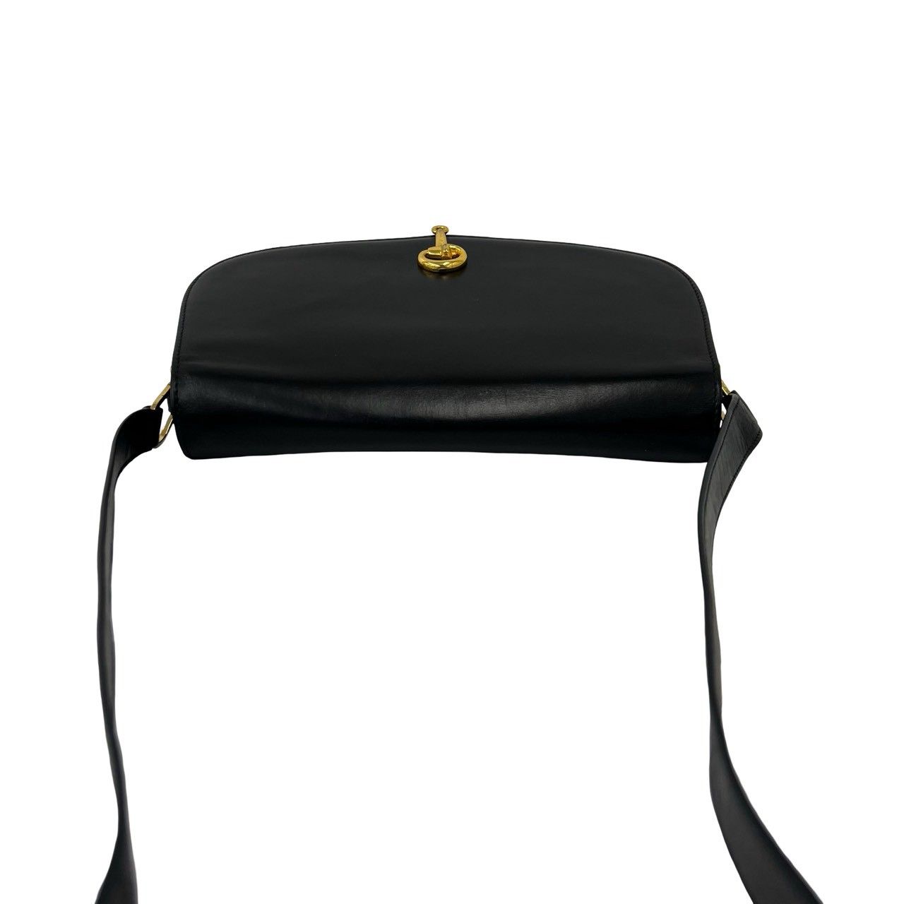 Gucci Vintage Logo Horsebit Leather Mini Shoulder Bag Pochette Black — view 4
