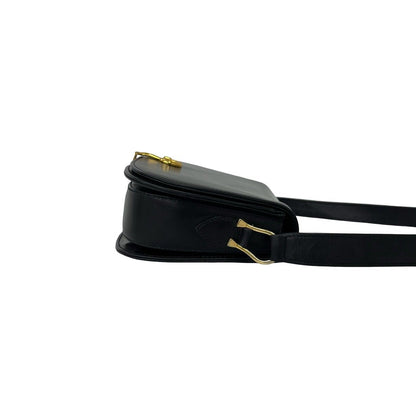 Gucci Vintage Logo Horsebit Leather Mini Shoulder Bag Pochette Black — view 6
