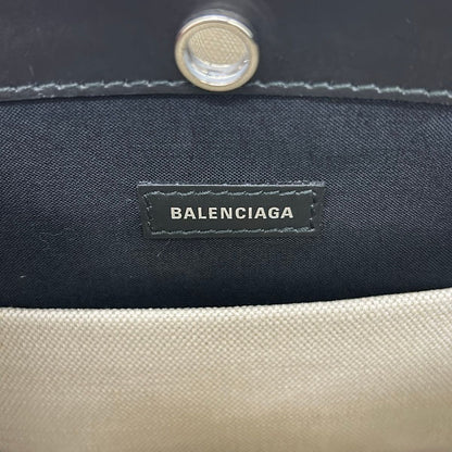 Balenciaga Shoulder Bag Navy Pochette Ivory Black Leather — view 8
