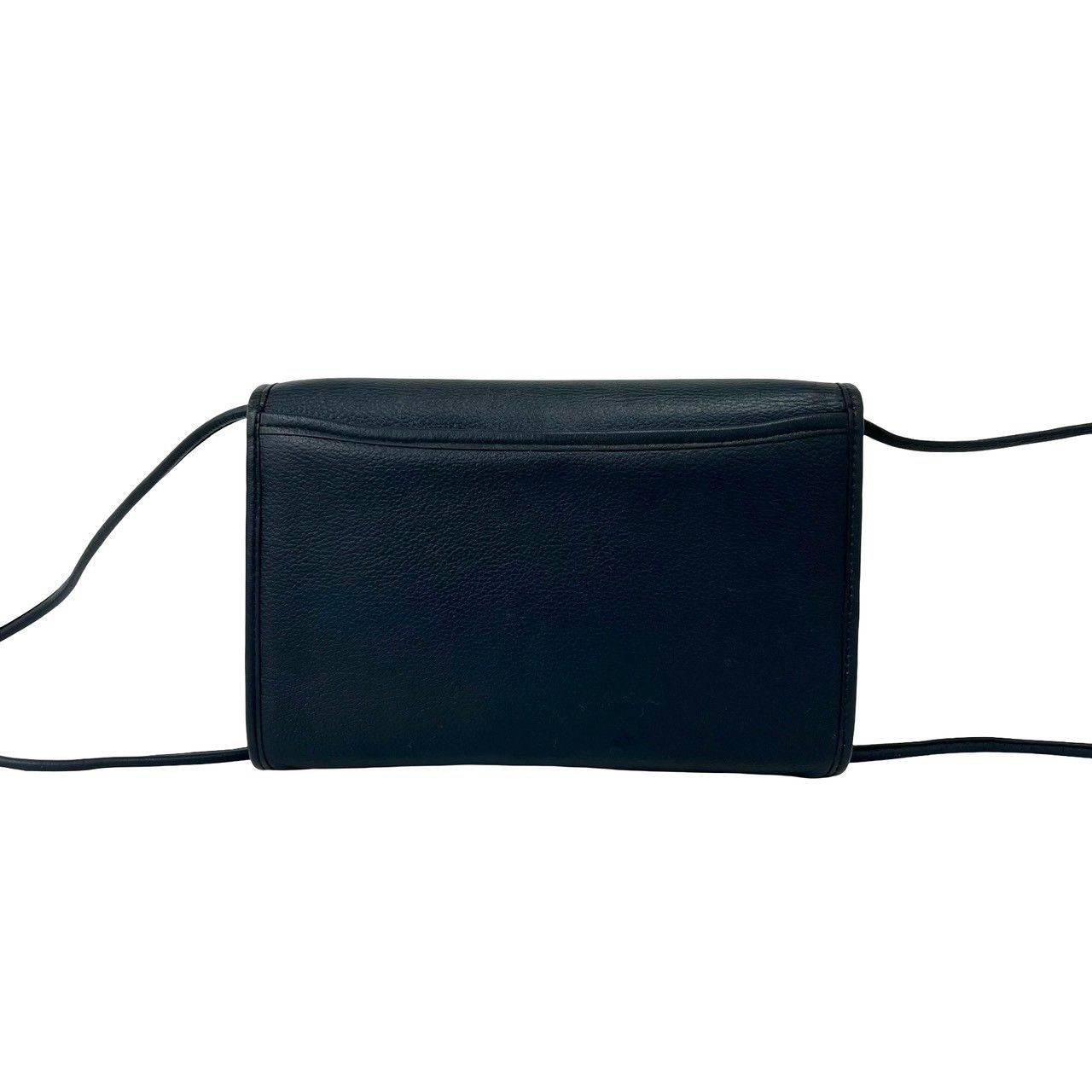 Saint Laurent YSL Logo Leather Mini Shoulder Bag Pochette Navy — view 3