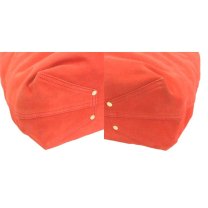 Tiffany & Co Reversible Suede Tote Bag Gold Color Orange — view 7
