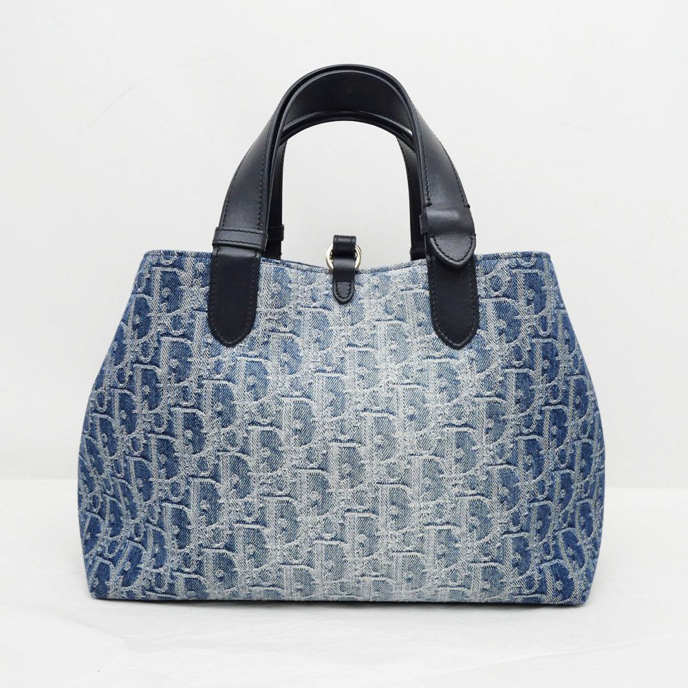 Dior Oblique Tujour Handbag Denim M Odce Gold — view 2
