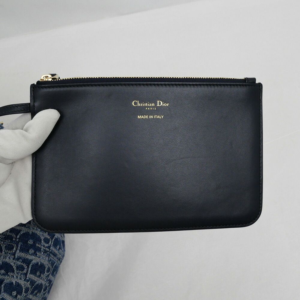 Dior Oblique Tujour Handbag Denim M Odce Gold — view 7