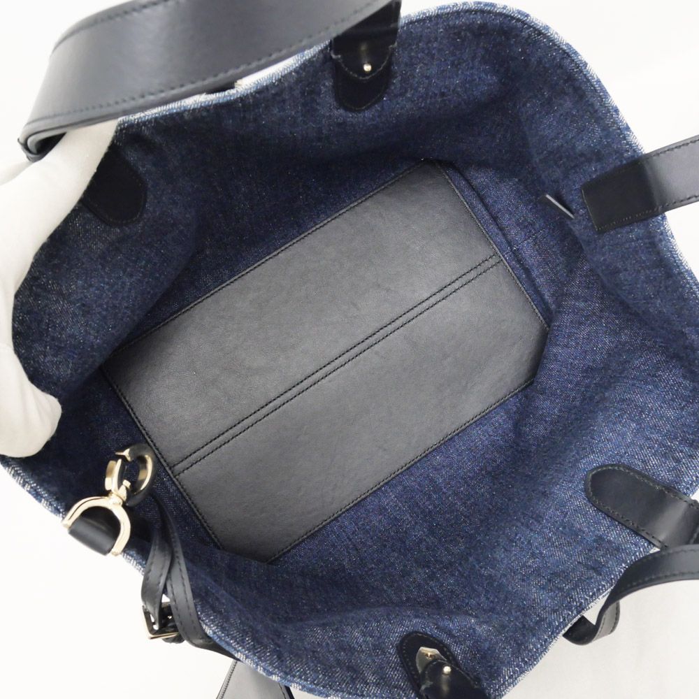 Dior Oblique Tujour Handbag Denim M Odce Gold — view 5