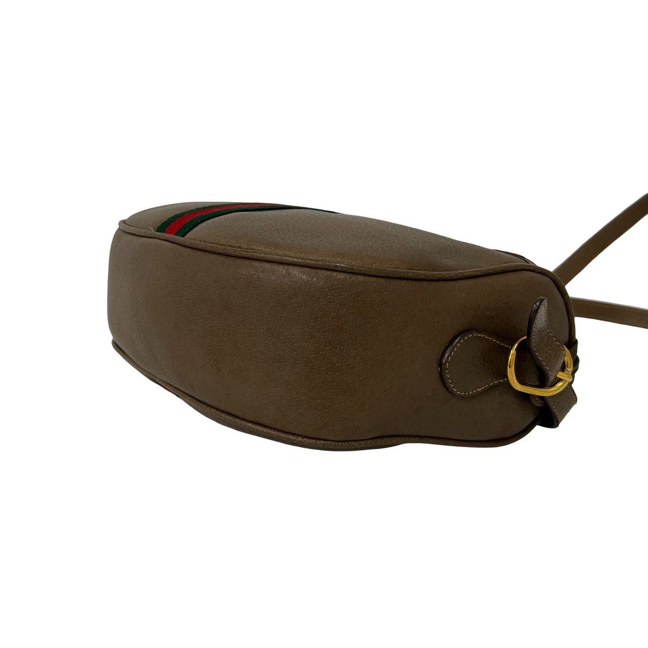 Gucci Vintage Sherry Line GG Logo Leather Mini Shoulder Bag Pochette Brown — view 8