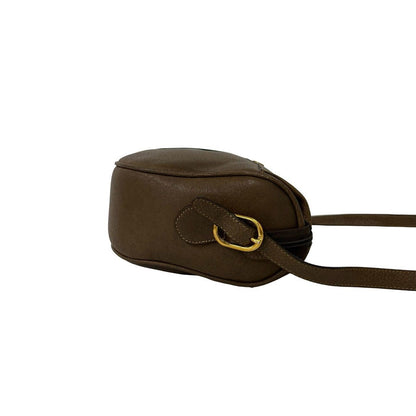 Gucci Vintage Sherry Line GG Logo Leather Mini Shoulder Bag Pochette Brown — view 6
