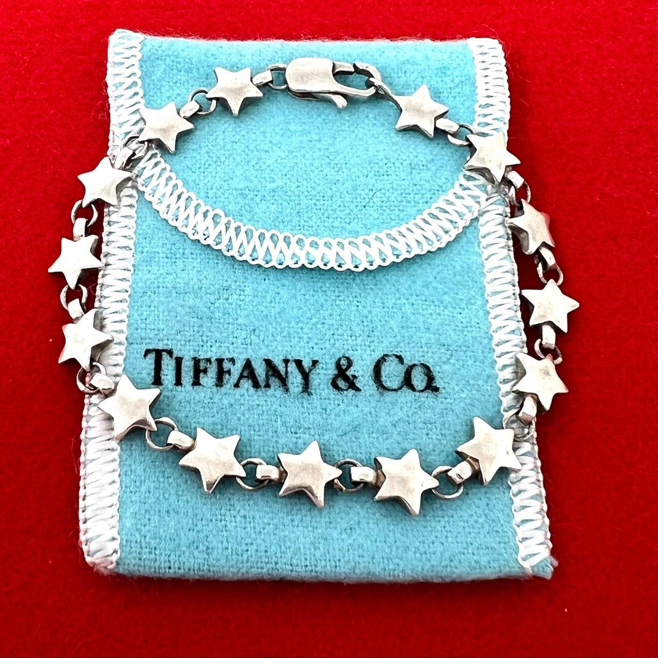 Tiffany & Co Vintage Puff Star Bracelet 925 Sterling Silver