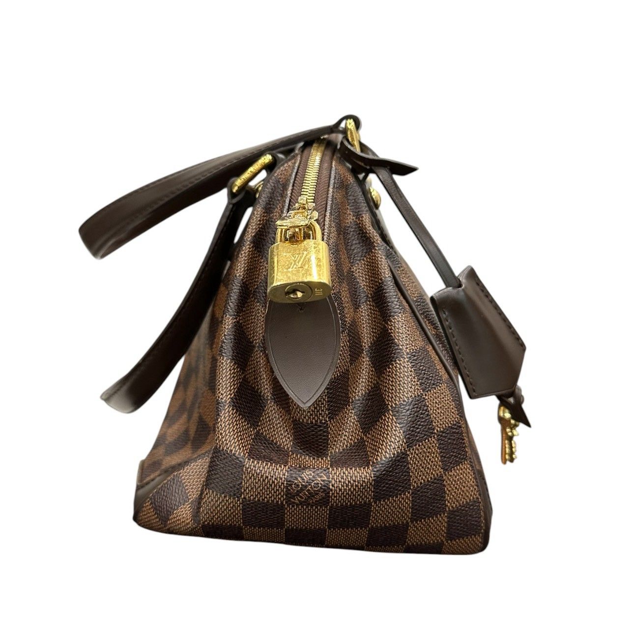 Louis Vuitton Damier Verona PM Brown Gold Leather Handbag — view 4