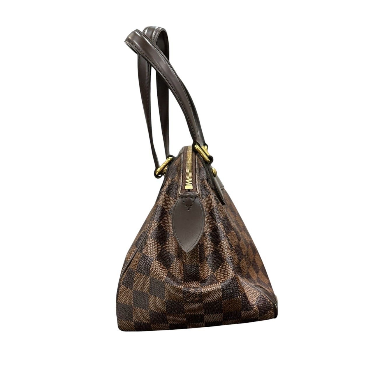 Louis Vuitton Damier Verona PM Brown Gold Leather Handbag — view 3