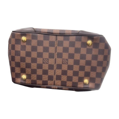 Louis Vuitton Damier Verona PM Brown Gold Leather Handbag — view 5