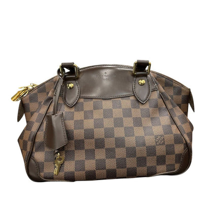 Louis Vuitton Damier Verona PM Brown Gold Leather Handbag — view 2